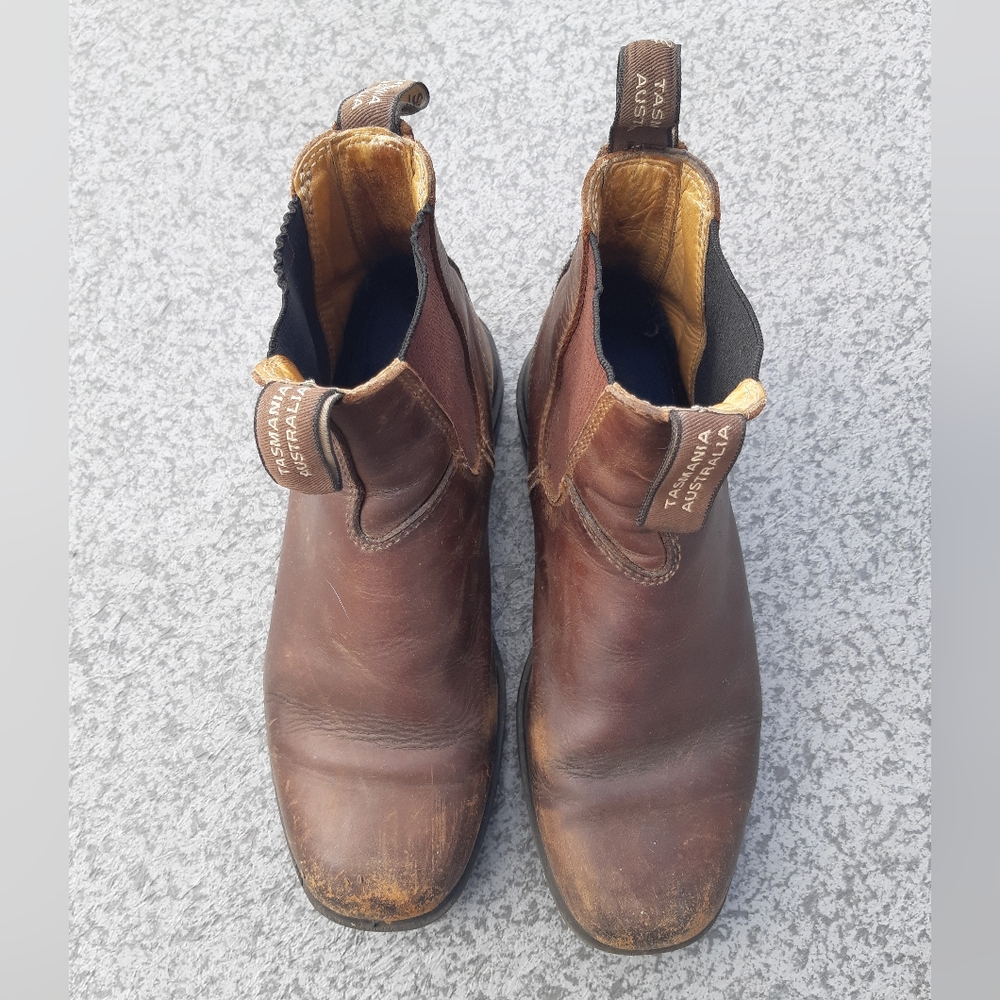 Blundstone Brown Leather Chelsea Ankle Boots - Picture 13 of 15